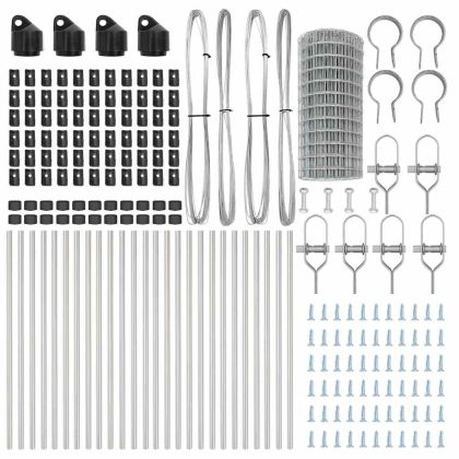 Оградa с колчета Сребрист 0.6 x 50 м Стомана