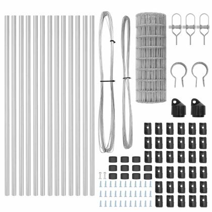 Оградa с колчета Сребрист 0.6 x 25 м Стомана