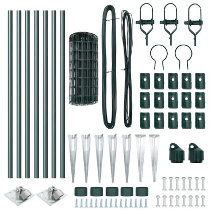 Оградa с колчета Зелен 0.8 x 10 m Стомана
