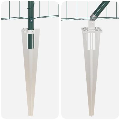 Оградa с колчета Зелен 1 x 10 m Стомана