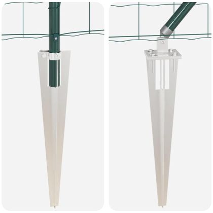 Оградa с колчета Зелен 1 x 25 m Стомана