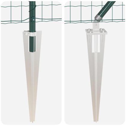 Оградa с колчета Зелен 0.4 x 50 м Стомана