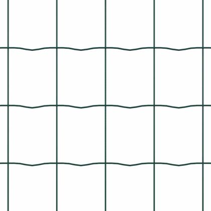 Оградa с колчета Зелен 1.5 x 10 m Стомана