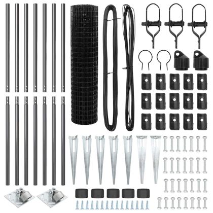 Оградa с колчета Сив 1.2 x 10 m Стомана