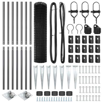 Оградa с колчета Сив 1.4 x 10 m Стомана