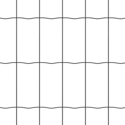 Ограда с пост Сив 0,8 x 25 m Стомана и PVC