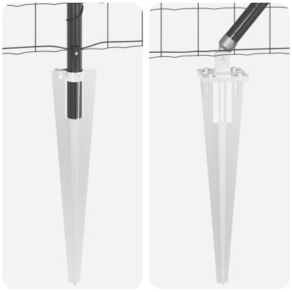 Оградa с колчета Сив 0.4 x 50 м Стомана