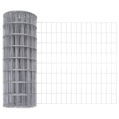 Оградa с колчета Сребрист 1 x 10 m Стомана