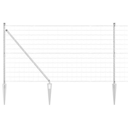 Оградa с колчета Сребрист 1.2 x 10 m Стомана
