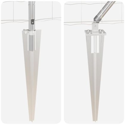 Оградa с колчета Сребрист 1.2 x 10 m Стомана