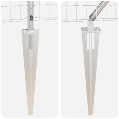 Ограда с пост Сребрист 0,4 x 25 м Стомана