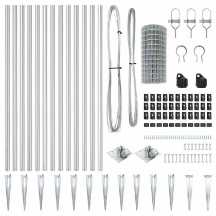 Оградa с колчета Сребрист 0.4 x 50 м Стомана