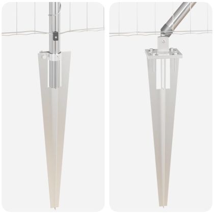 Оградa с колчета Сребрист 0.4 x 50 м Стомана