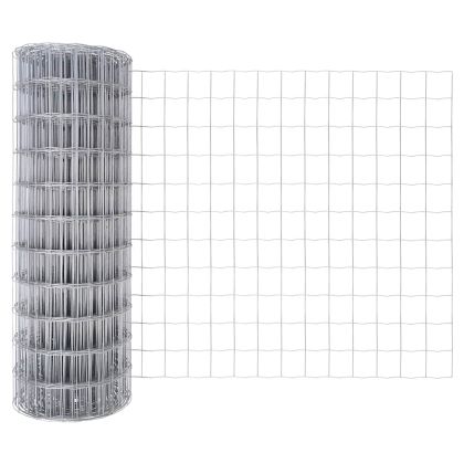 Оградa с колчета Сребрист 1 x 10 m Стомана