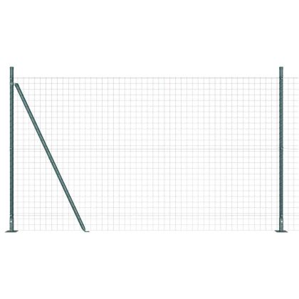 Оградa с колчета Зелен 1.6 x 10 m Стомана
