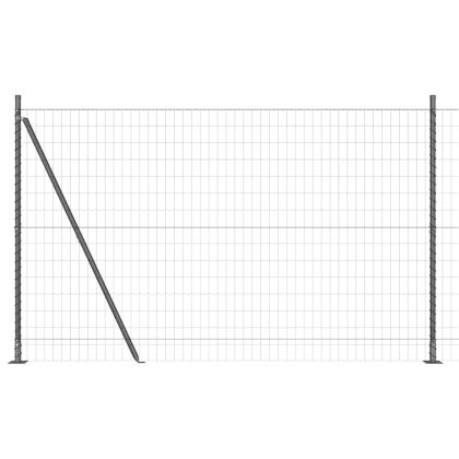 Оградa с колчета Сив 1.5 x 10 m Стомана