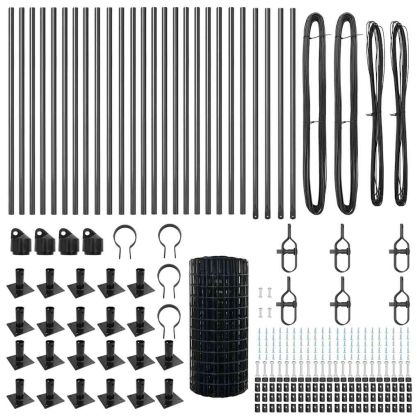 Оградa с колчета Сив 0.6 x 50 м Стомана