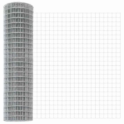 Оградa с колчета Сребрист 1 x 10 m Стомана