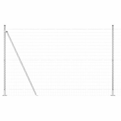 Оградa с колчета Сребрист 1.6 x 10 m Стомана