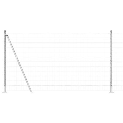 Ограда с пост Сребрист 1,2 x 10 m Стомана