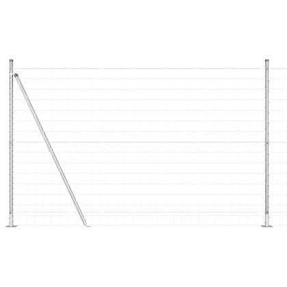 Оградa с колчета Сребрист 1.6 x 10 m Стомана