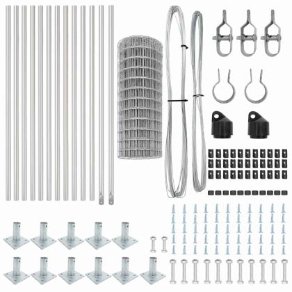 Оградa с колчета Сребрист 0.6 x 25 м Стомана