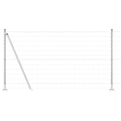 Оградa с колчета Сребрист 1.2 x 25 m Стомана