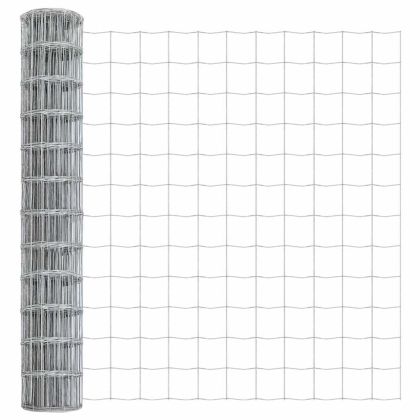 Оградa с колчета Сребрист 1.2 x 25 m Стомана