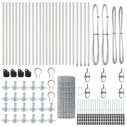 Оградa с колчета Сребрист 0.4 x 50 м Стомана