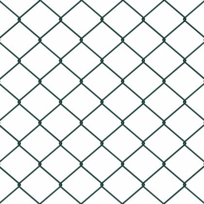 Оградна верига с колони Зелен 0.8 x 25 m Стомана