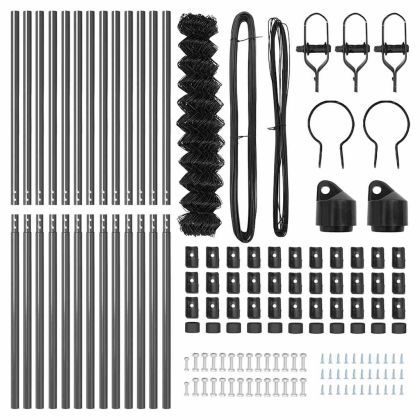 Оградна верига с колони Сив 1.2 x 25 m Стомана