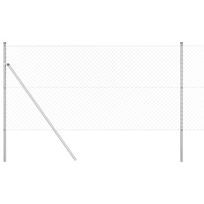 Оградна верига с колони Сребрист 1.2 x 10 m Стомана