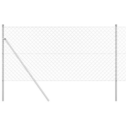 Оградна верига с колони Сребрист 1.2 x 10 m Стомана