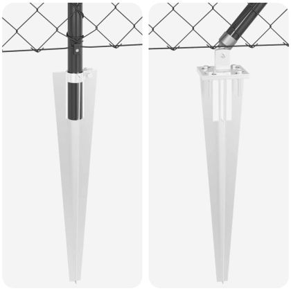 Оградна верига с колони Сив 0.4 x 10 м Стомана