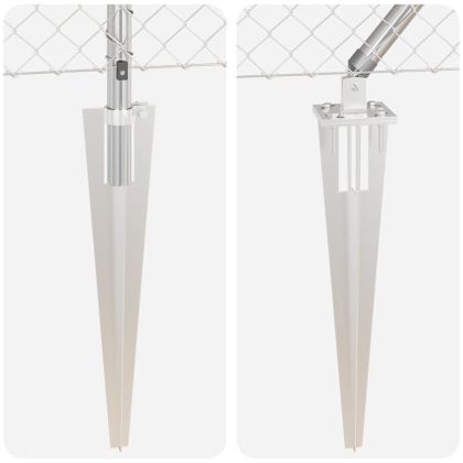 Оградна верига с колони Сребрист 0.8 x 10 m Стомана