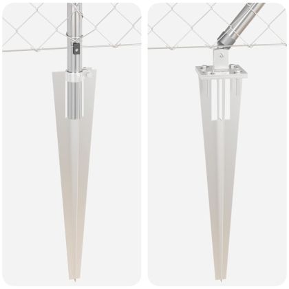 Оградна верига с колони Сребрист 1.2 x 25 m Стомана