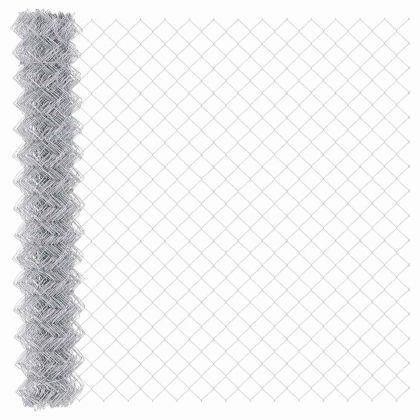 Оградна верига с колони Сребрист 1.5 x 10 m Стомана