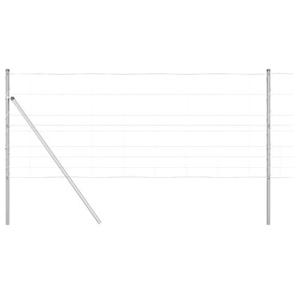 Ограда за пасища Сребрист 50 x 1 m Поцинкована стомана