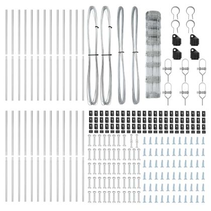 Ограда за пасища Сребрист 50 x 1 m Поцинкована стомана