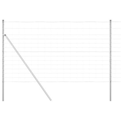 Ограда за пасища Сребрист 50 x 1.4 м Поцинкована стомана