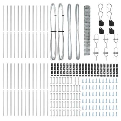 Ограда за пасища Сребрист 50 x 1.4 м Поцинкована стомана