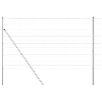 Ограда за пасища Сребрист 50 x 1.4 м Поцинкована стомана