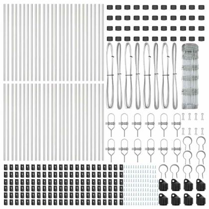 Ограда за пасища Сребрист 100 x 0.8 м Поцинкована стомана