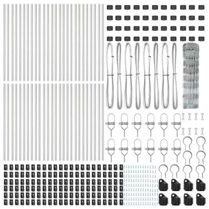 Ограда за пасища Сребрист 100 x 0.8 м Поцинкована стомана