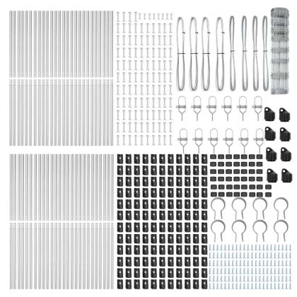 Ограда за пасища Сребрист 100 x 1 м Поцинкована стомана