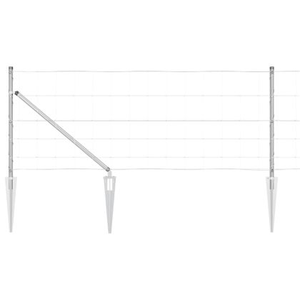 Ограда за пасища Сребрист 25 x 0.8 m Поцинкована стомана