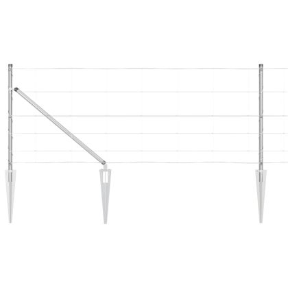 Ограда за пасища Сребрист 25 x 0.8 m Поцинкована стомана