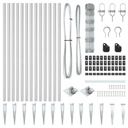 Ограда за пасища Сребрист 25 x 0.8 m Поцинкована стомана