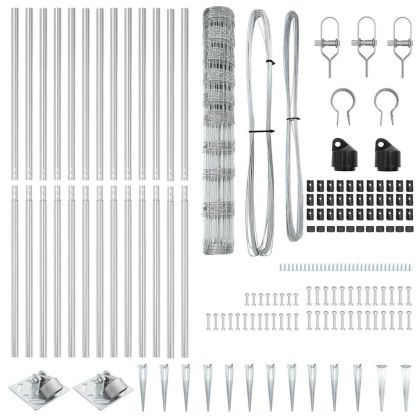 Ограда за пасища Сребрист 25 x 1.2 м Поцинкована стомана