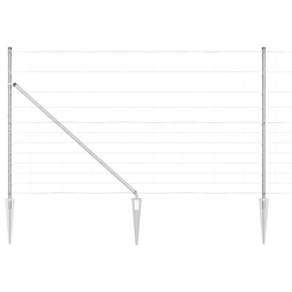 Ограда за пасища Сребрист 25 x 1.4 м Поцинкована стомана